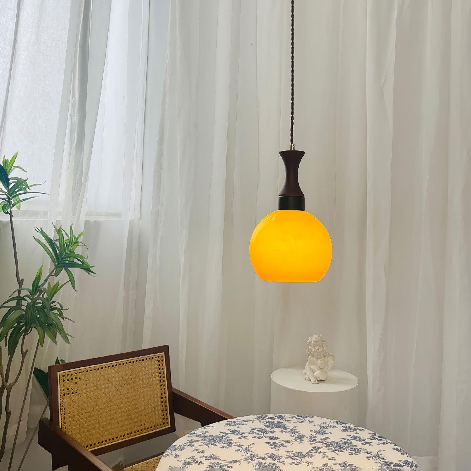 Spherical Orange Practical Luxury Pendant Lamp M39
