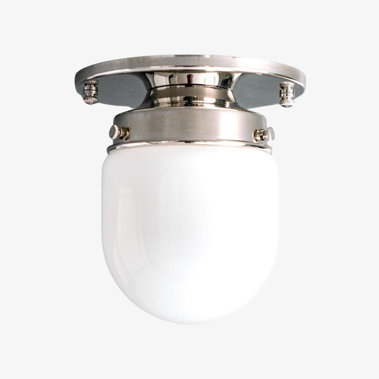 Opalume Glass Flush Mount Ceiling and Wall Light - Art Deco Small Globe Fixture T300
