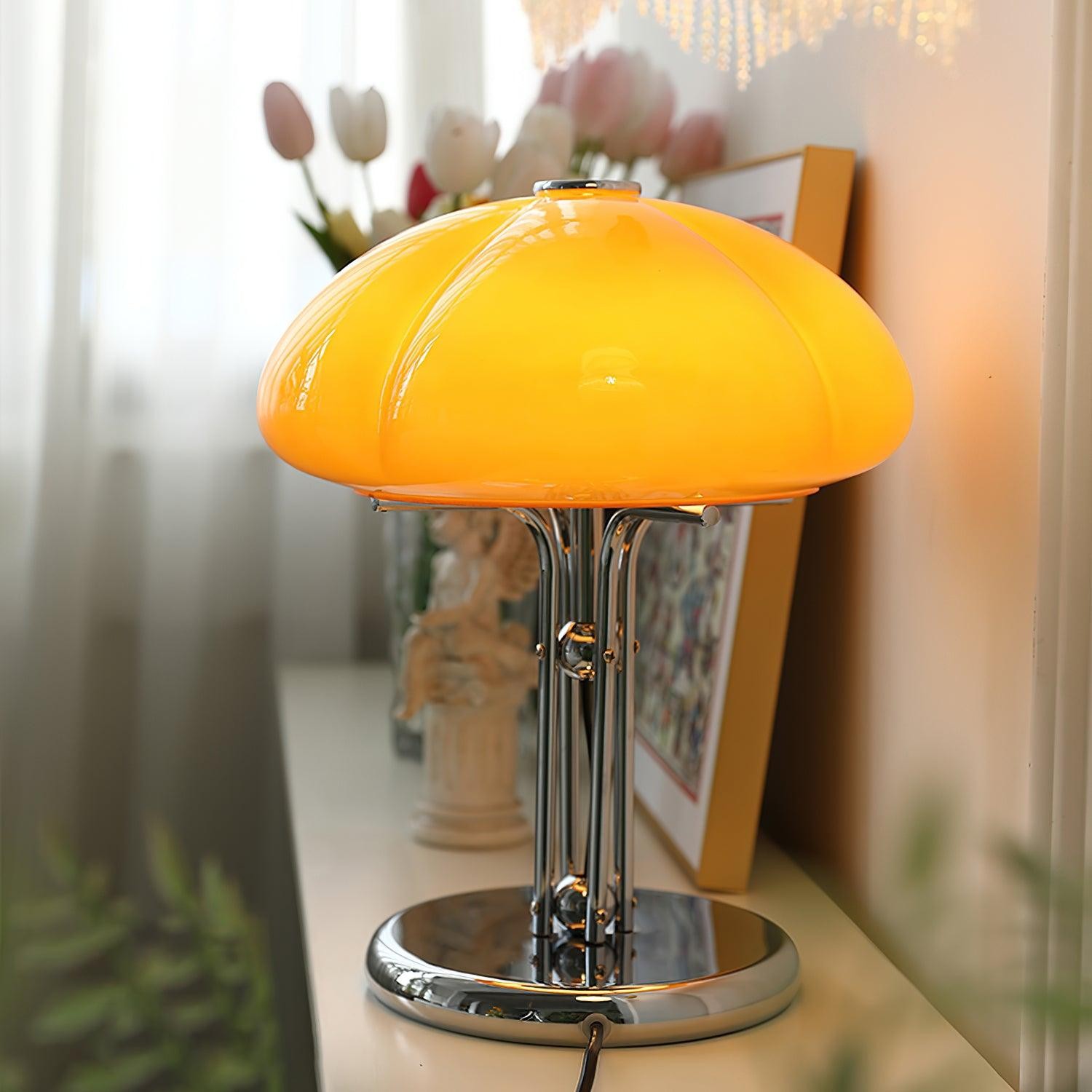 High-Grade Bedroom Bedside Mushroom Glass Table Lamp M277