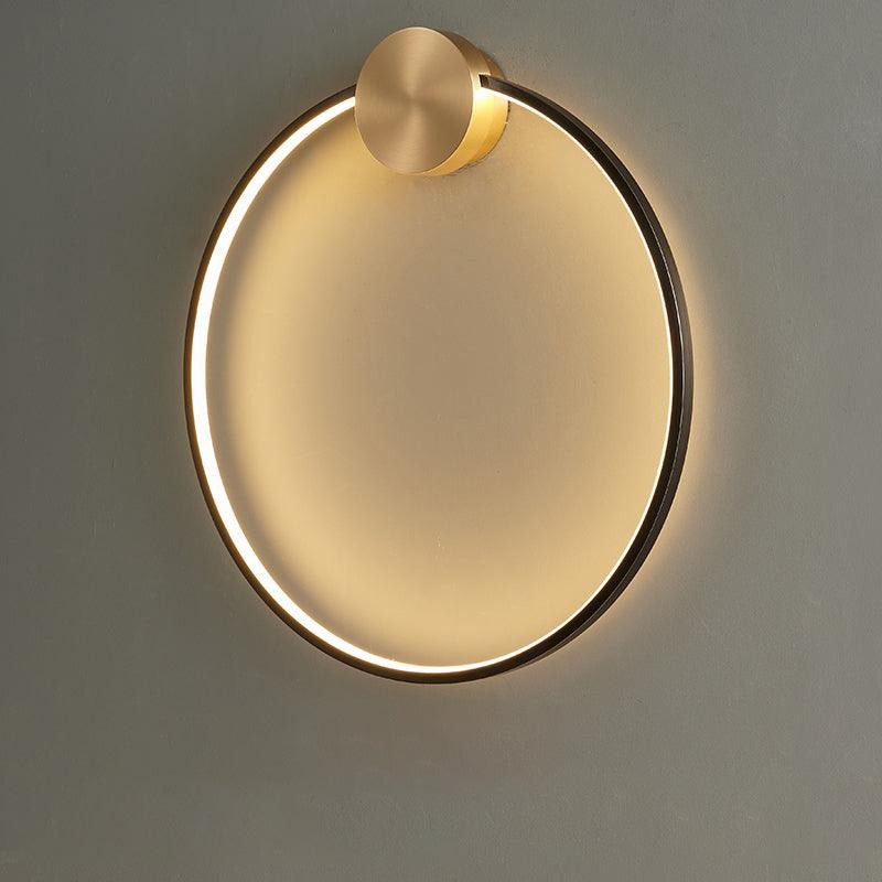 Minimalist Creative Simple Brass Round LED Wall Light M429