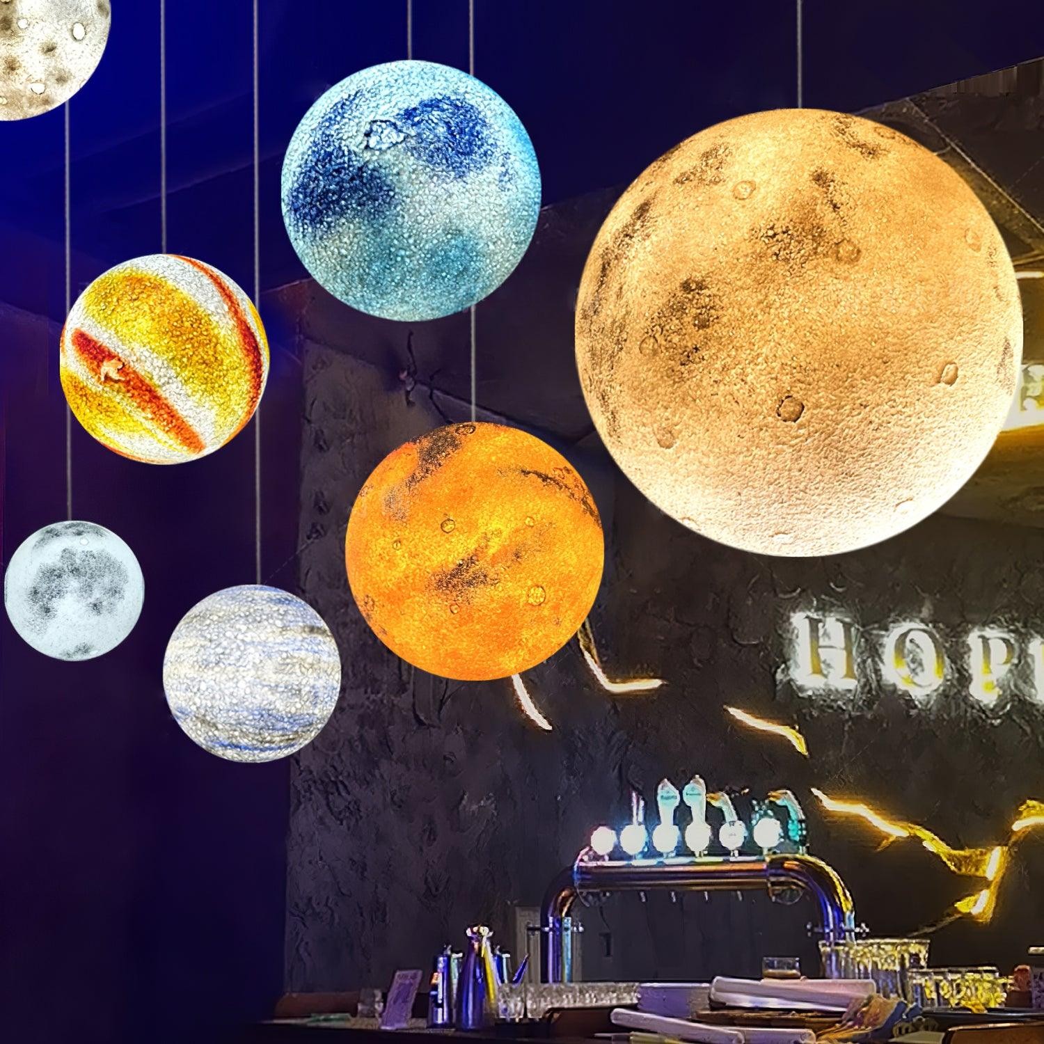 Planetary White Moon Chandelier Suitable For Living Room M98