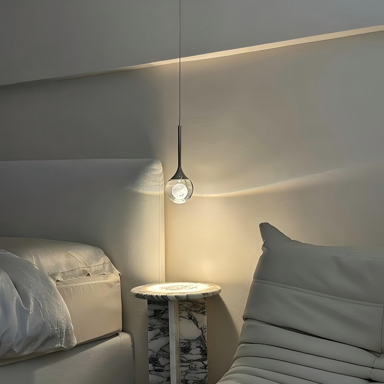 Moon Round Clear Glass Pendant Light S182
