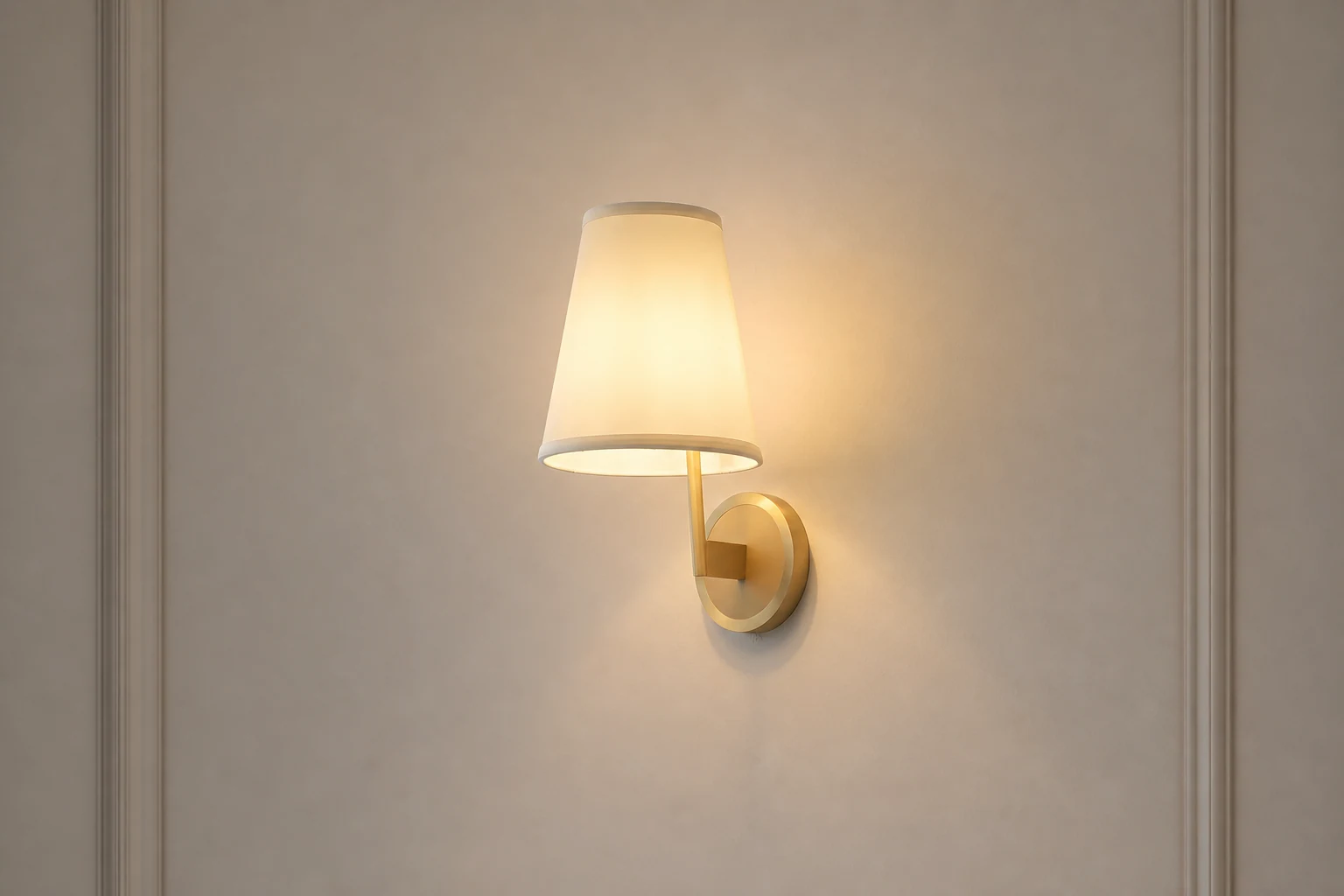 Scena w stylu życia z zainstalowaną lampą ścienną Ethereal