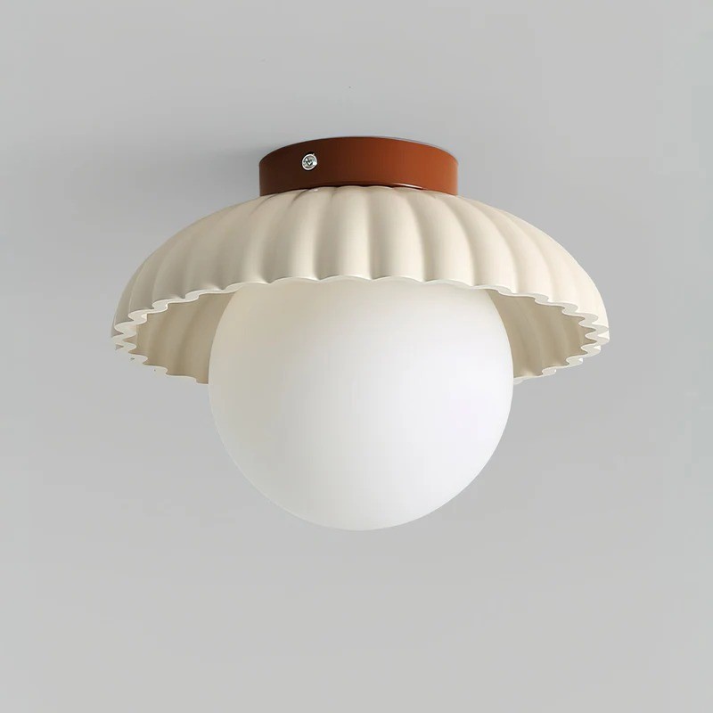 Cream Flower Bud Glass Hallway Ceiling Light S161