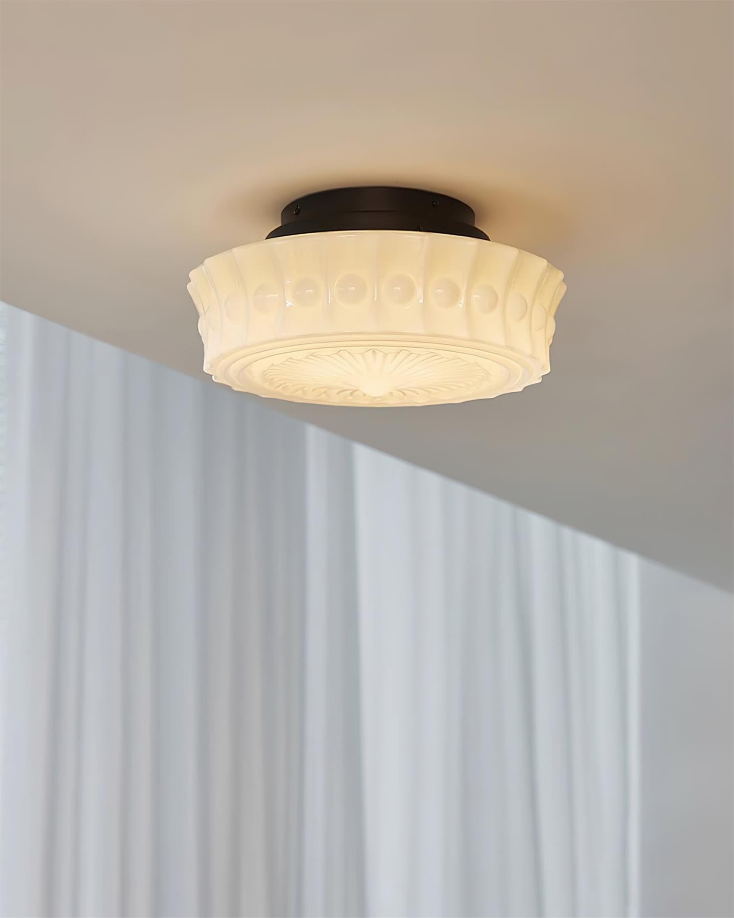 Rigidus French Vintage Glass Cream Style Ceiling Light M151