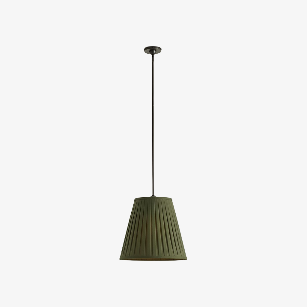 Luvora Modern Fabric Pleated Shade Pendant Lamp - Contemporary Elegant Decor Hanging Light T033