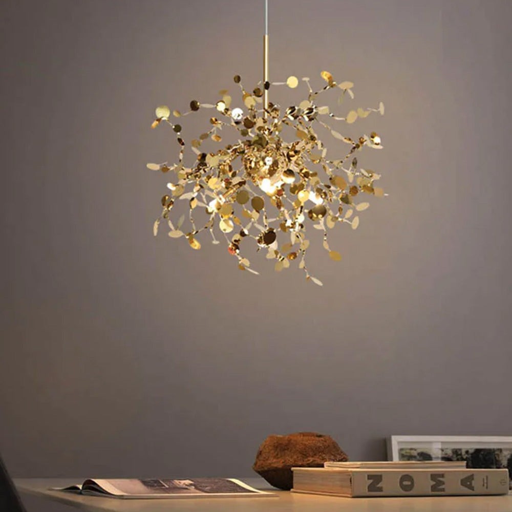 Modern Creative Decorative Leaf Stainless Steel Pendant Light M158
