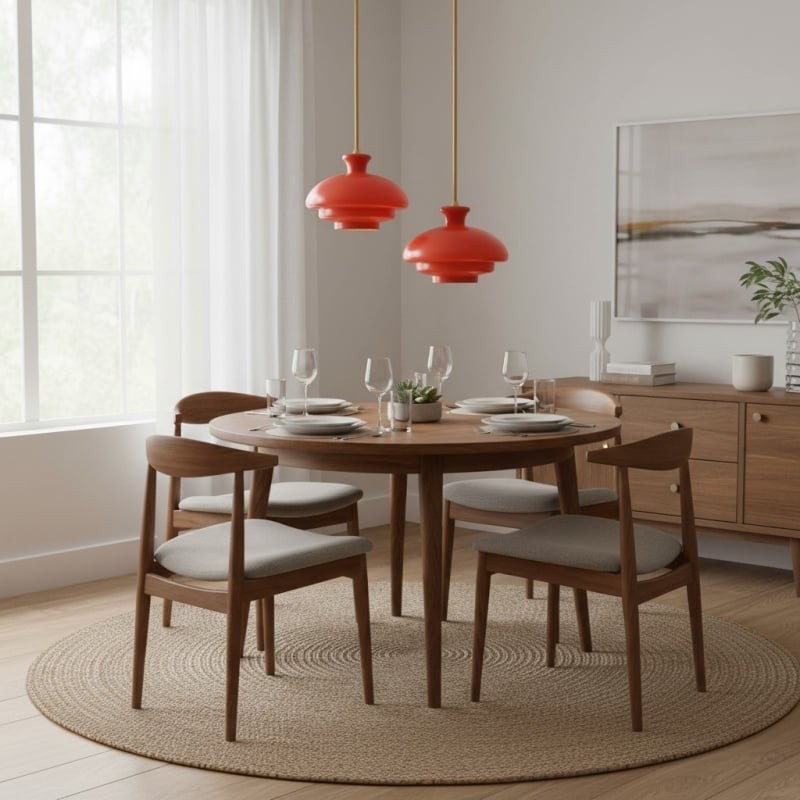 HaloVita Decorative Pendant Lamp - Minimalist Metal and Glass Pendant for Living Areas T575