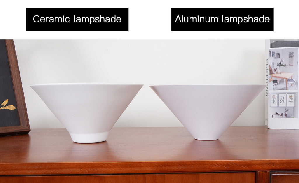 Porównanie abażurów ceramicznych i aluminiowych do kinkietu Thetford