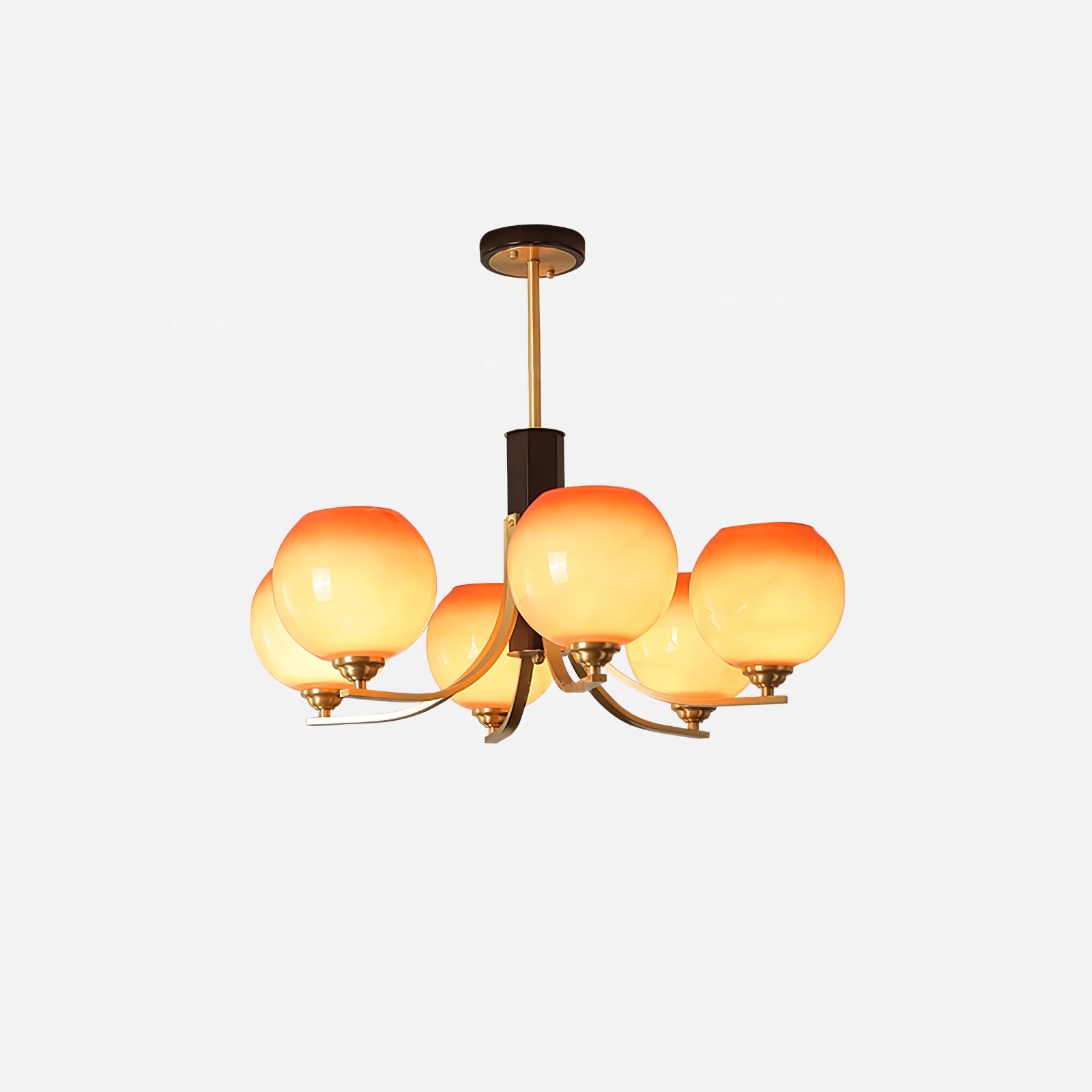 Vintage Caramel Globe Chandelier M502