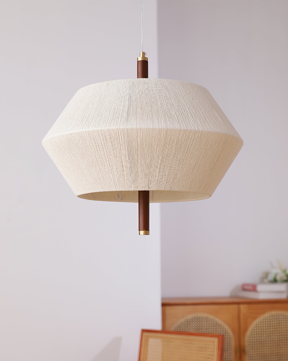 Japanese Wabi-Sabi Style Woven Fabric Pendant Lamp M109