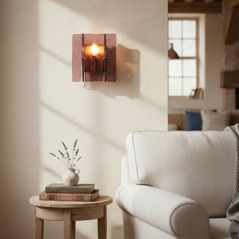 Lumiridge Modern Wall Light - Minimalist Design Metal Glass Fixture for Living Room T572