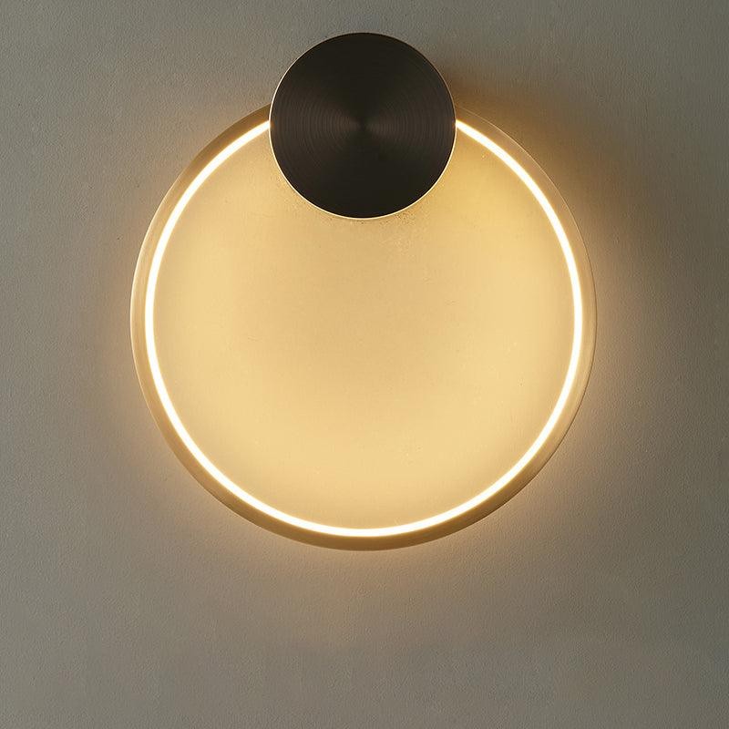 Minimalist Creative Simple Brass Round LED Wall Light M429