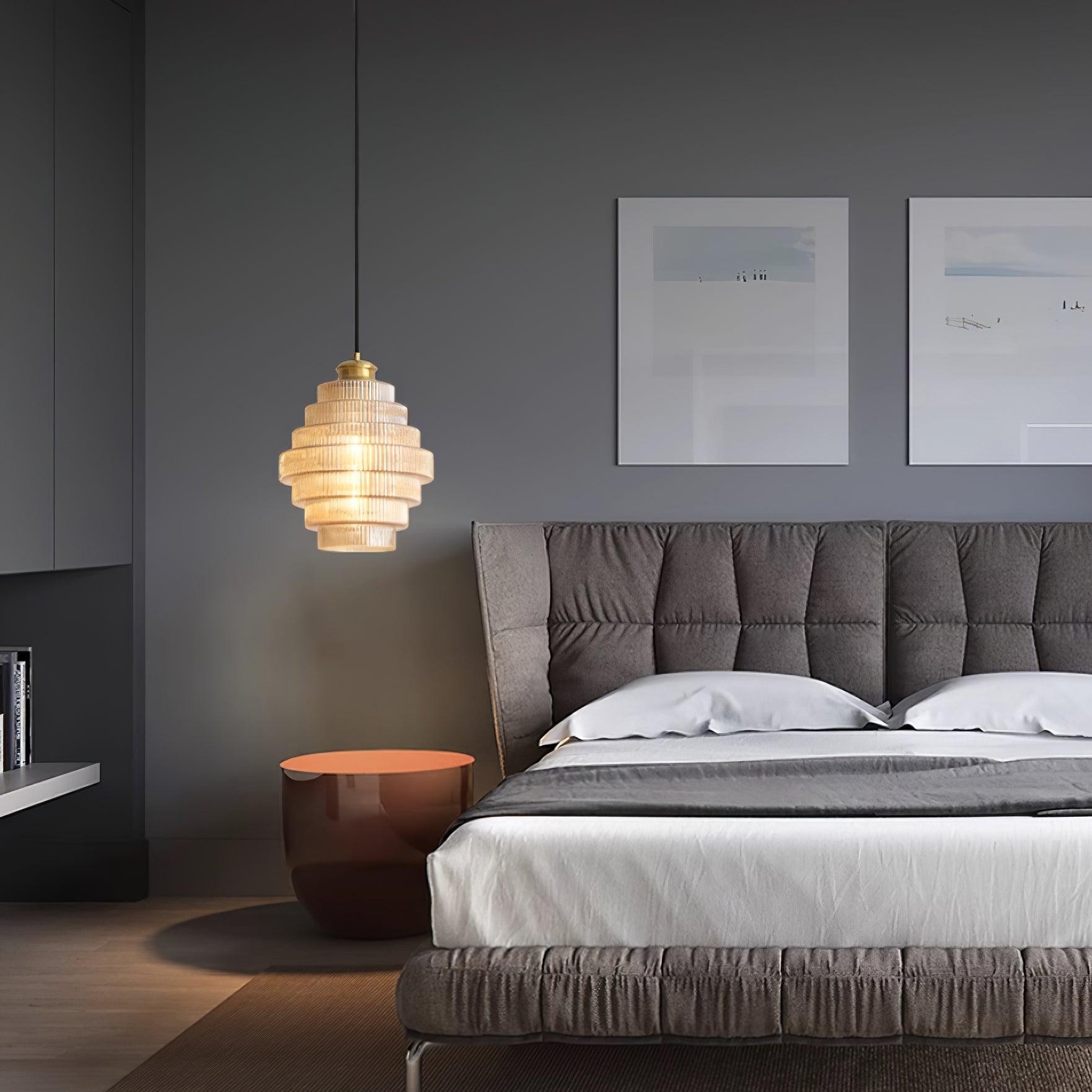 Modern Creative Pleated Design Glass Pendant Lamp M147