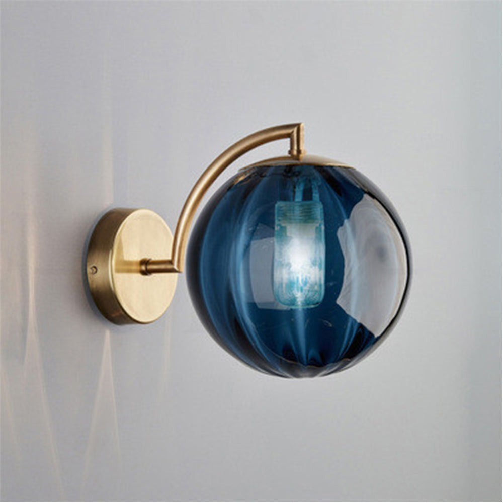 Modern Glass Multi-Color Spherical Gold Lamp Pole Wall Lamp M136