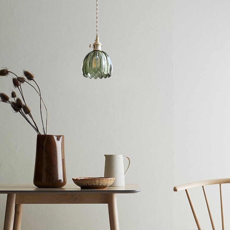 Japanese Retro Glass Flower Pendant Light S28