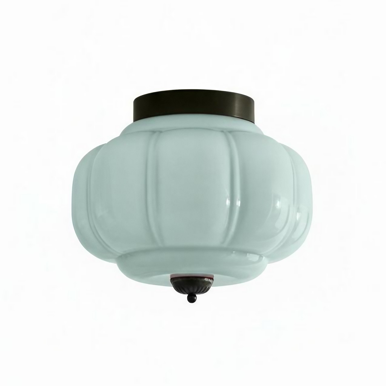 Eloise Retro Milk Glass Semi Flush Mount Ceiling Light G55