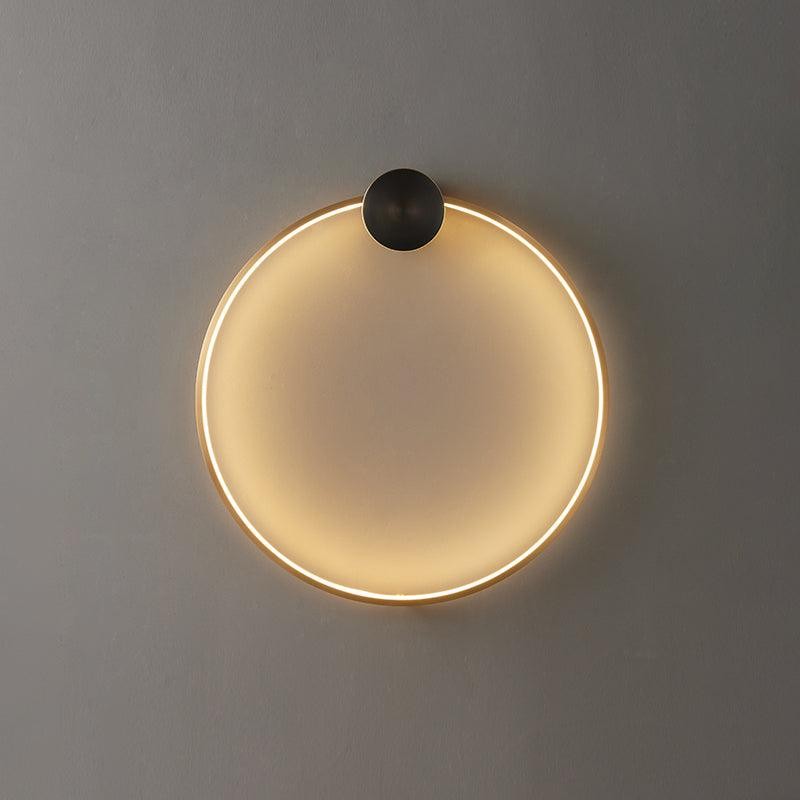 Minimalist Creative Simple Brass Round LED Wall Light M429