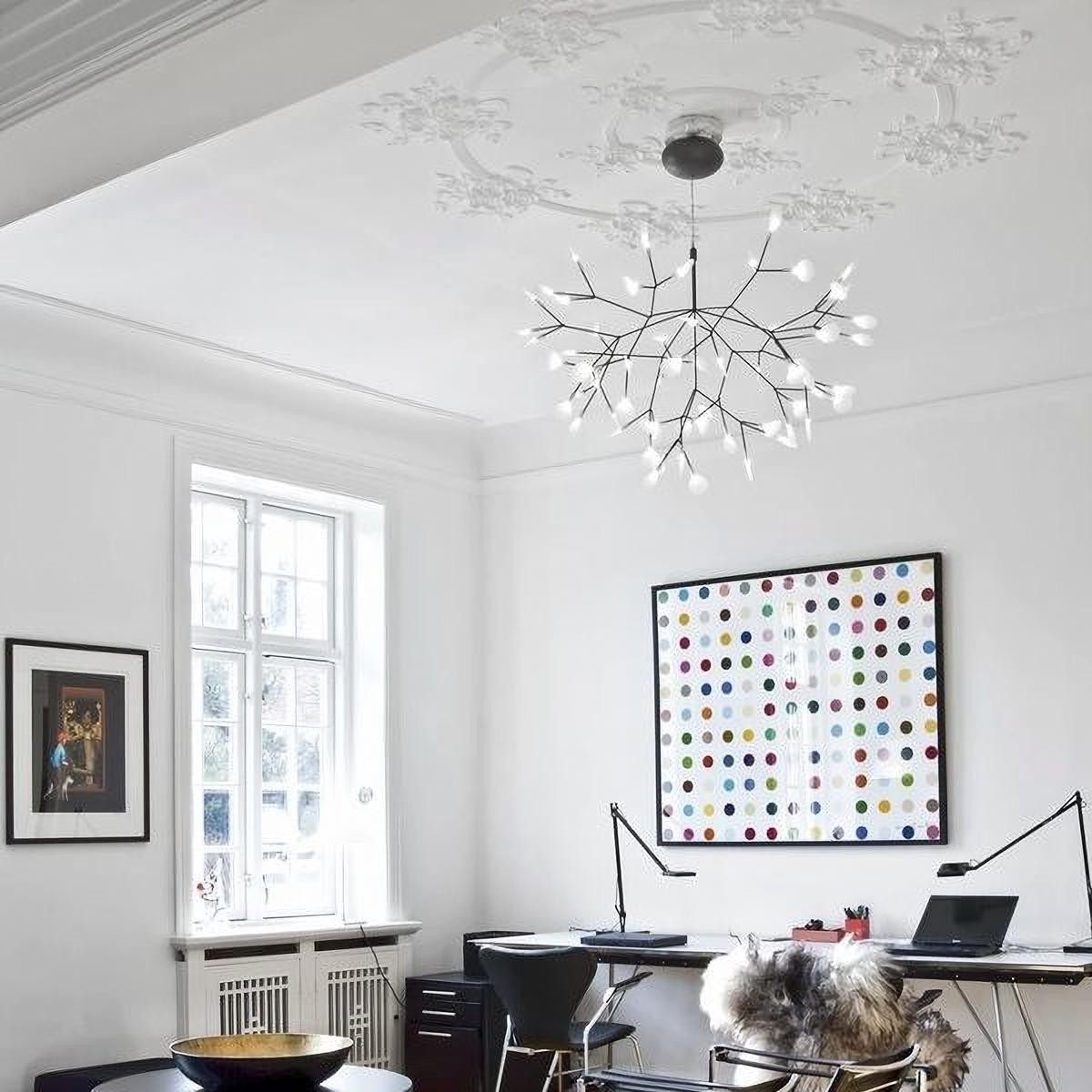 Scandinavian Branching LED Chandelier for Living Room