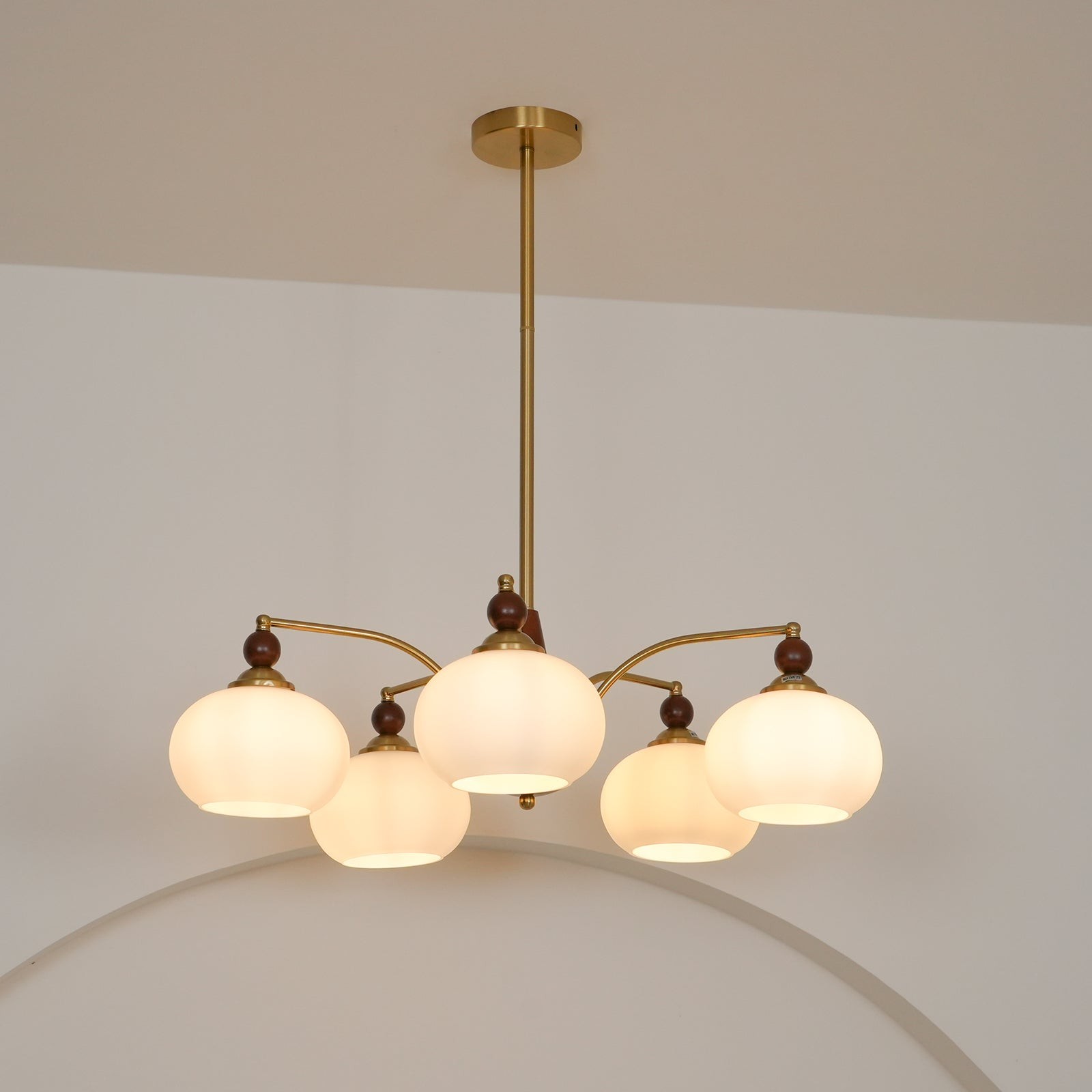 Vintage Multihead Persimmon Chandelier M431