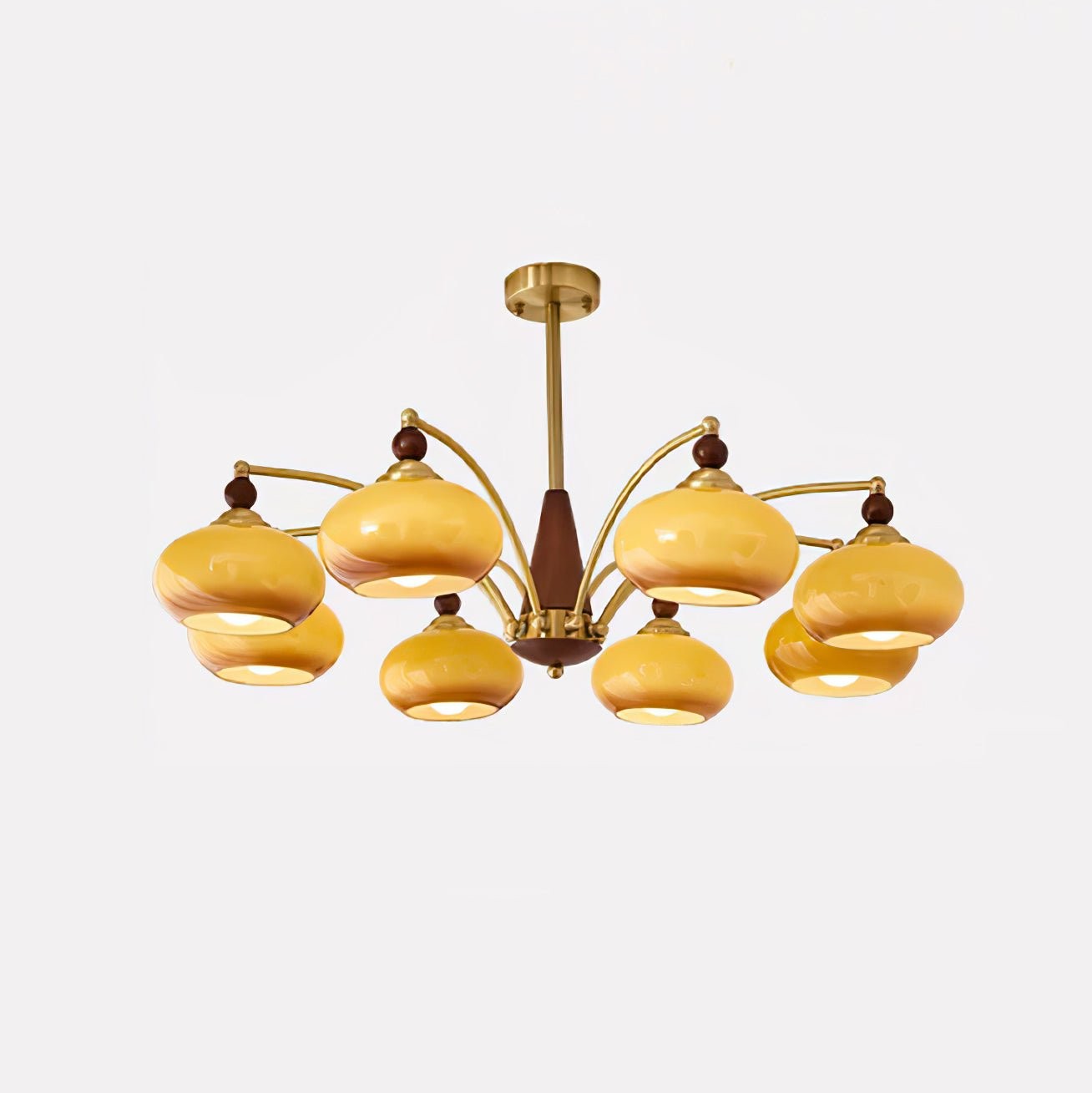 Vintage Multihead Persimmon Chandelier M431