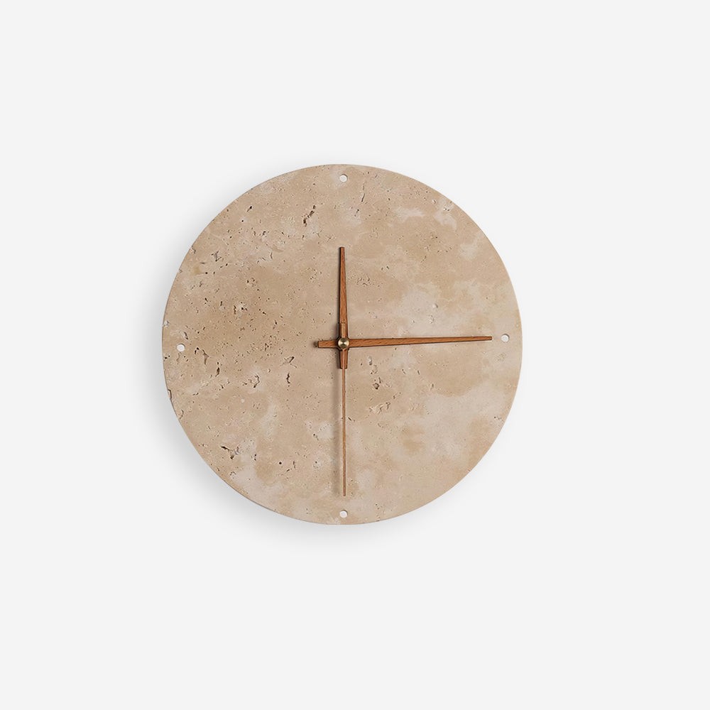 Travertine Clock Wall Lamp P079