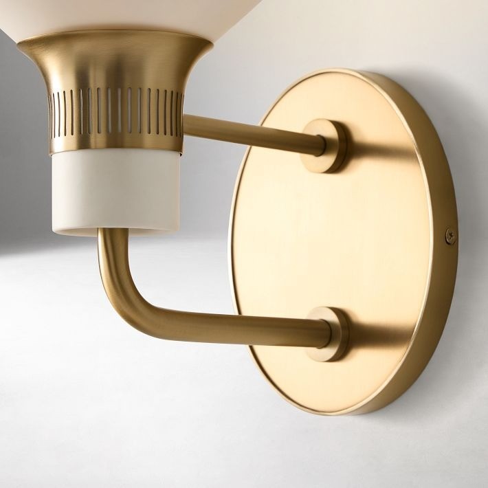 Calvor Vintage-Inspired Bronze Wall Lamp with Porcelain Finish for Hallways & Foyers T128