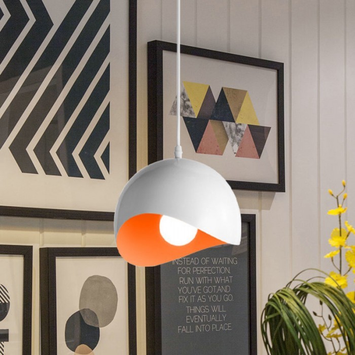 Creative Semi Eggshell Metal Pendant Light S158