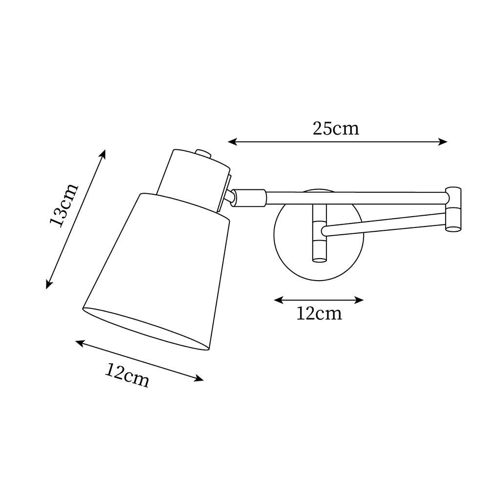 Wooden Adjustable Wall Lamp M394