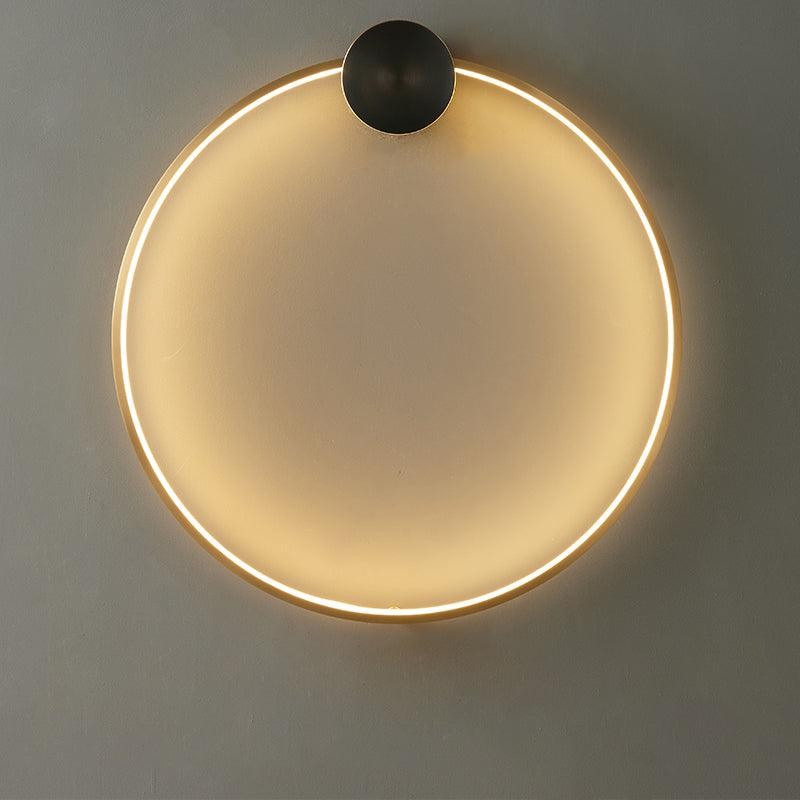 Minimalist Creative Simple Brass Round LED Wall Light M429
