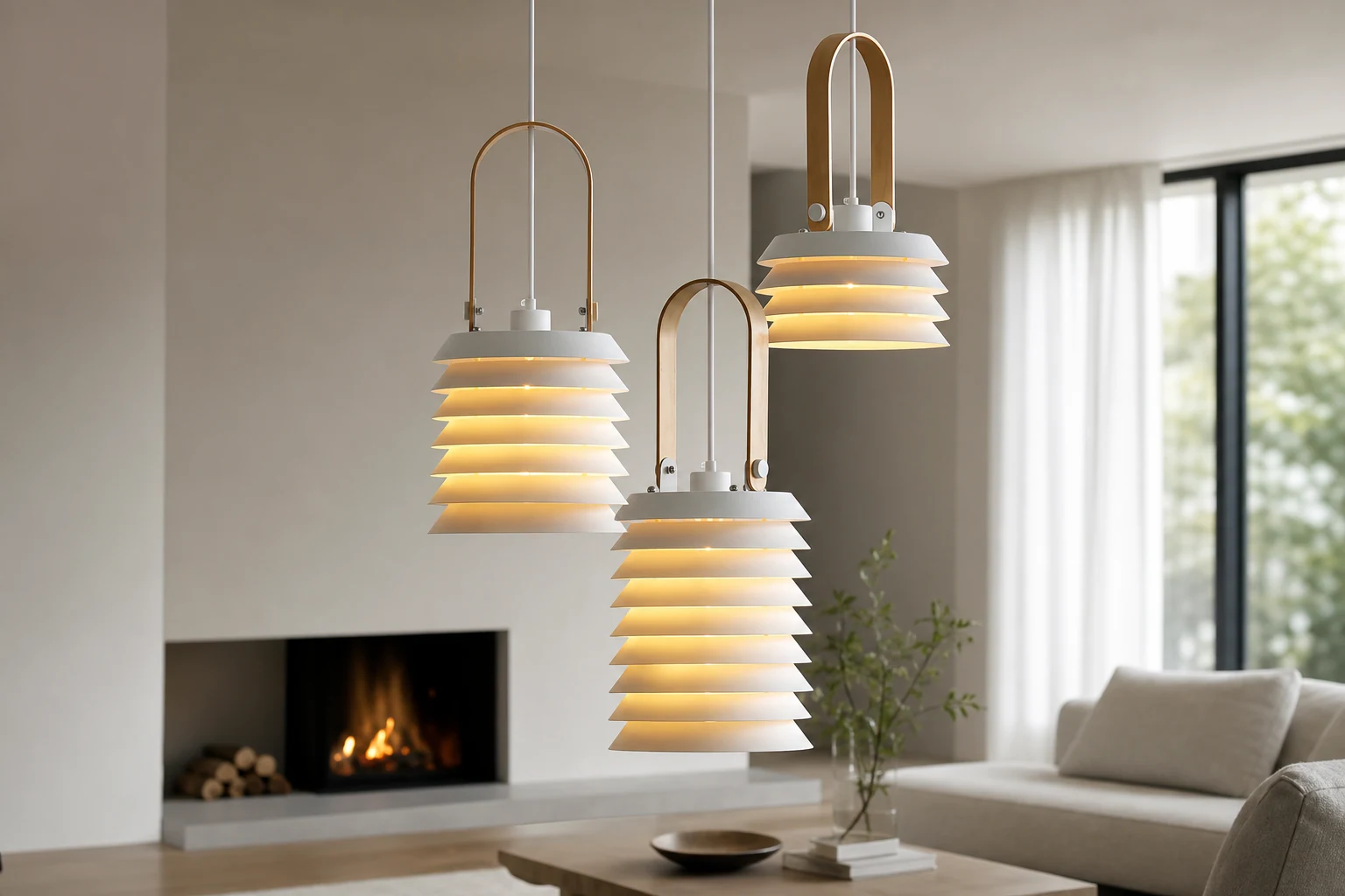 Minimalistyczna lampa wisząca Lantern D420 stylizowana na styl życia