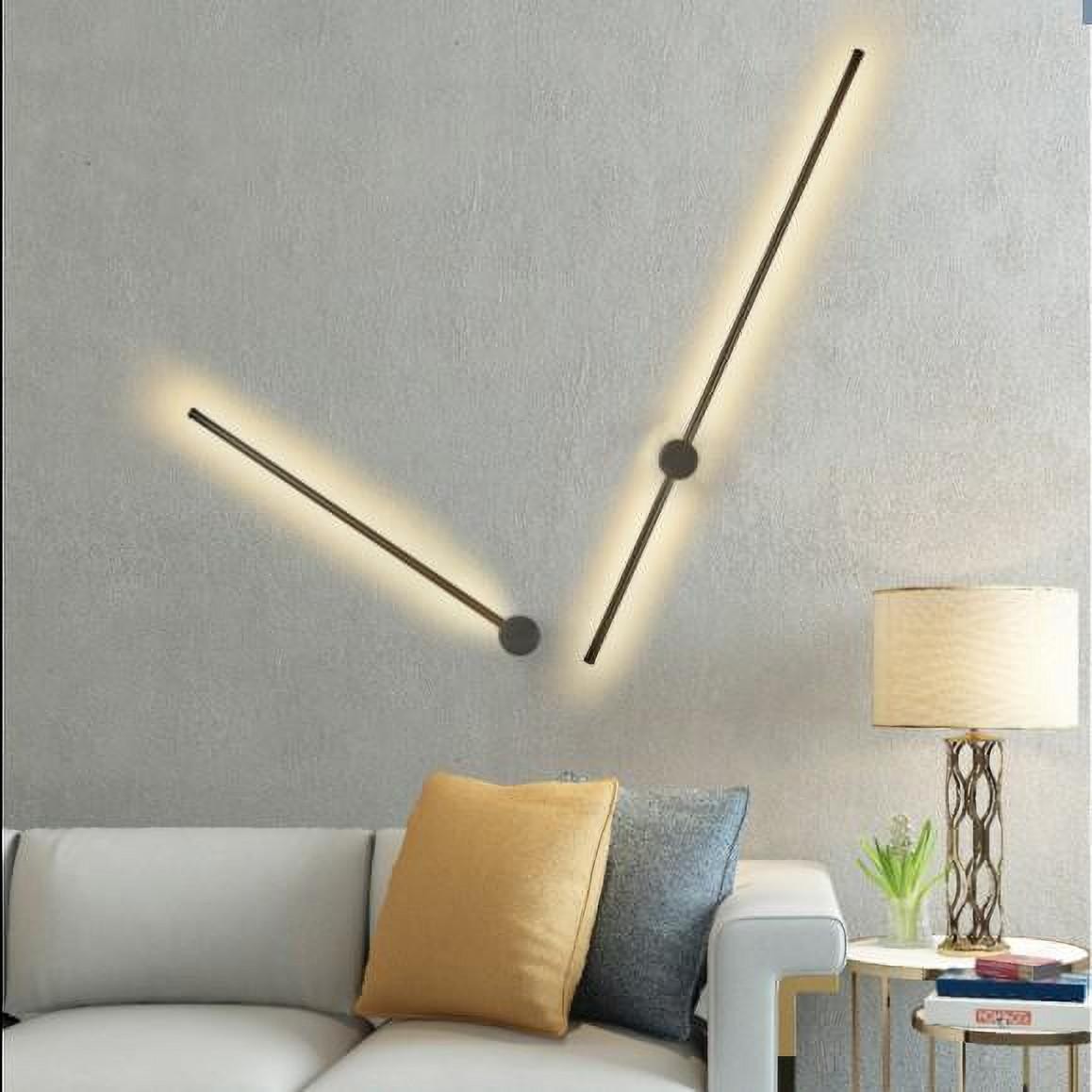 Modern Industrial Black Linear LED Wall Light