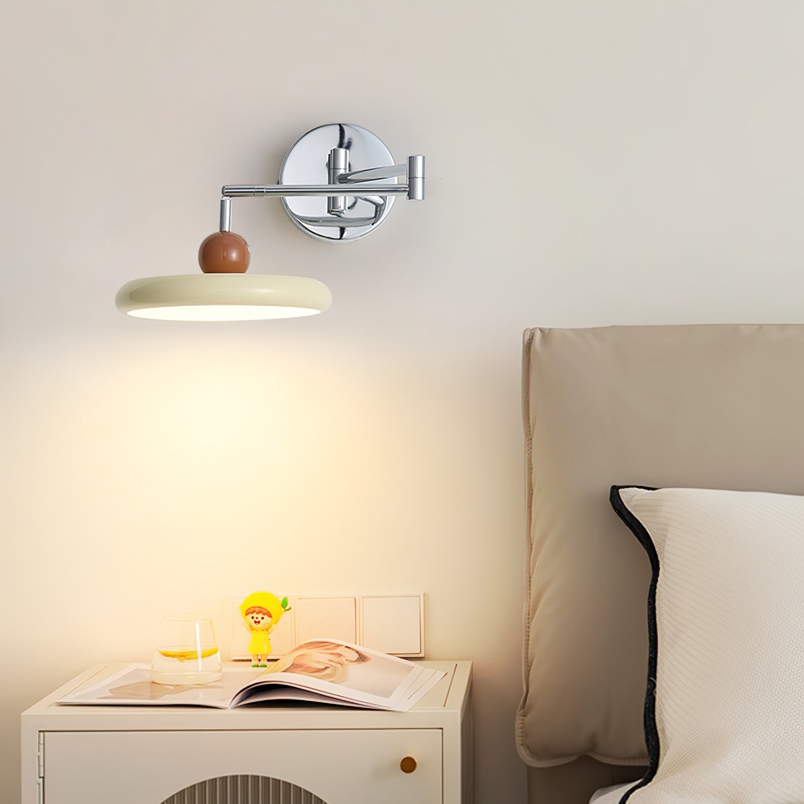 Minimalist French Creative Cream Style Rotatable Swing Arm Wall Lamp M460