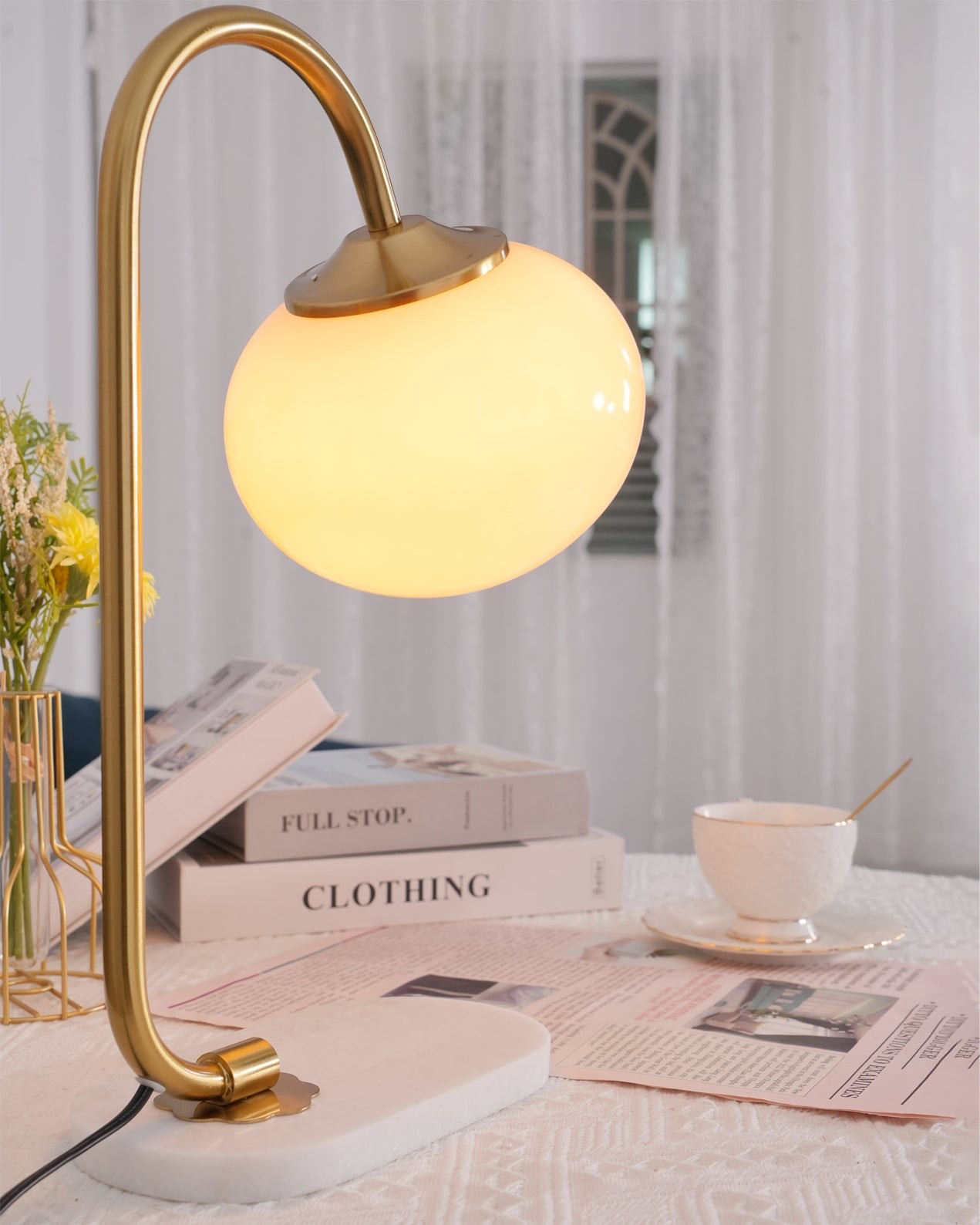 Nordic Mushroom Glass Bedside Table Lamp M335