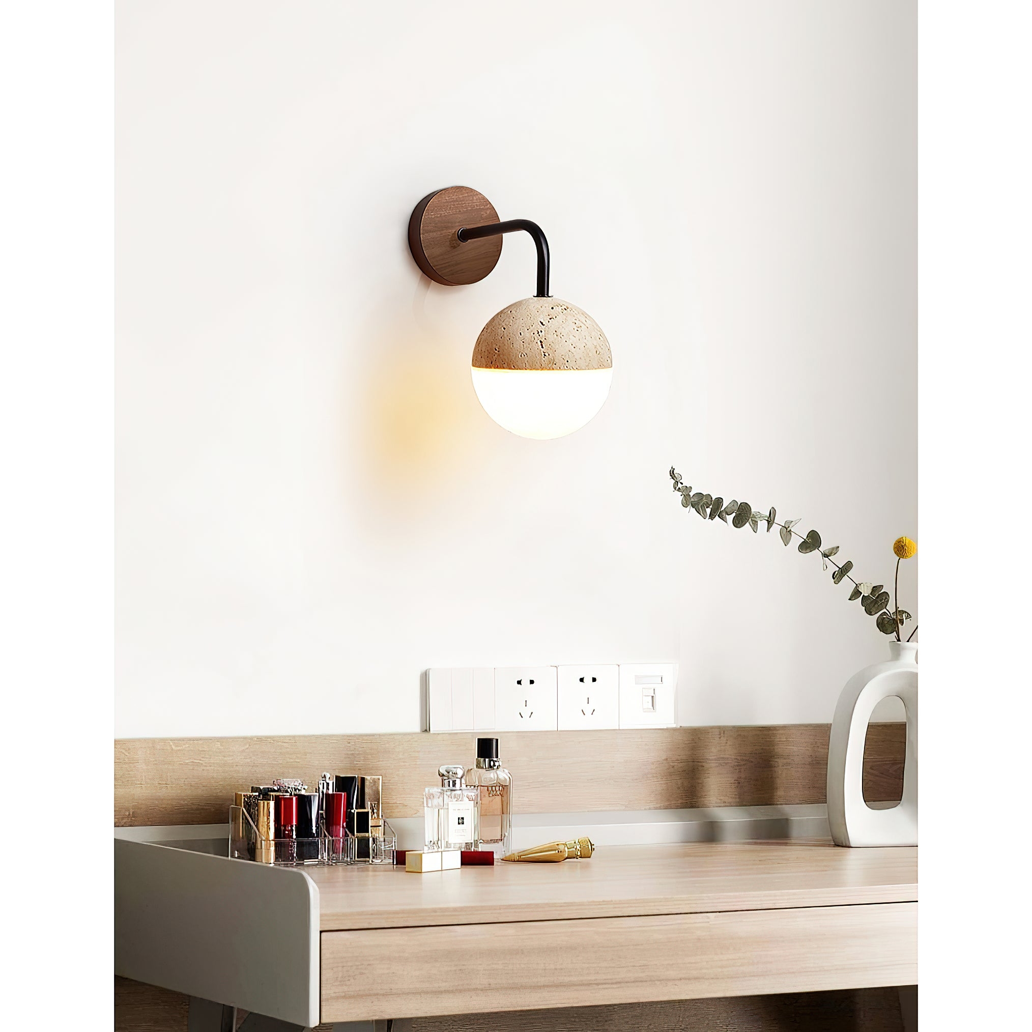 Tia Travertine Wall Lamp D662