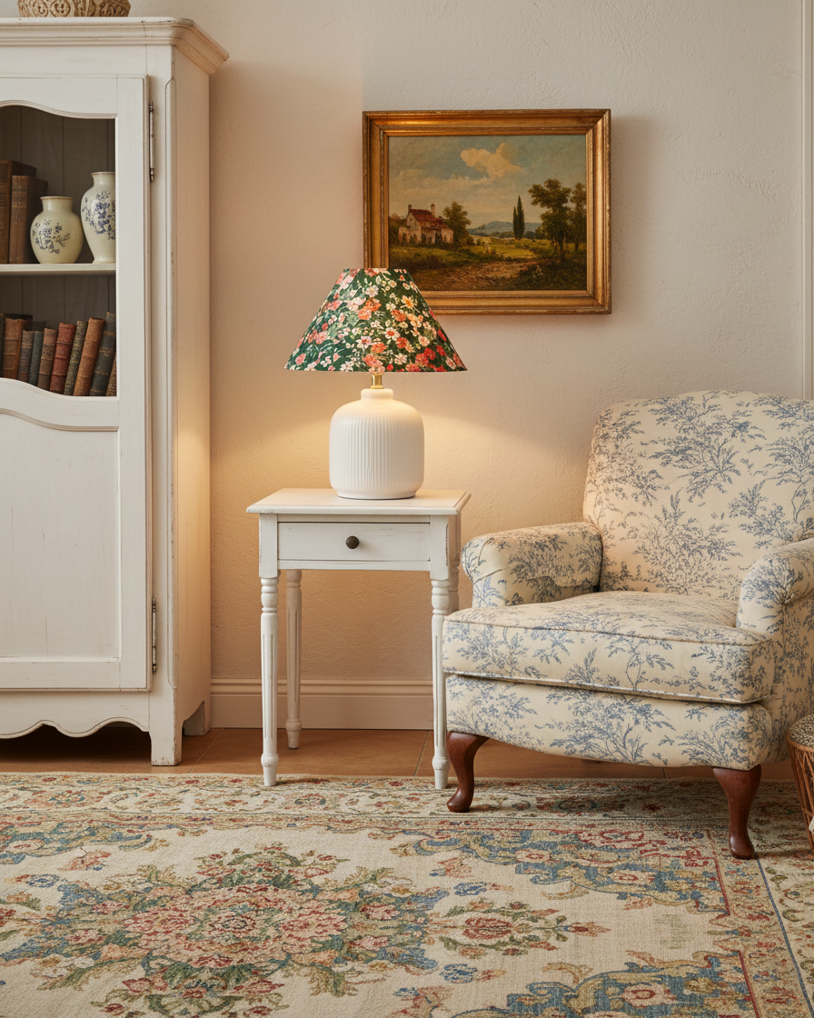 Evergreen Floral Table Lamp D327