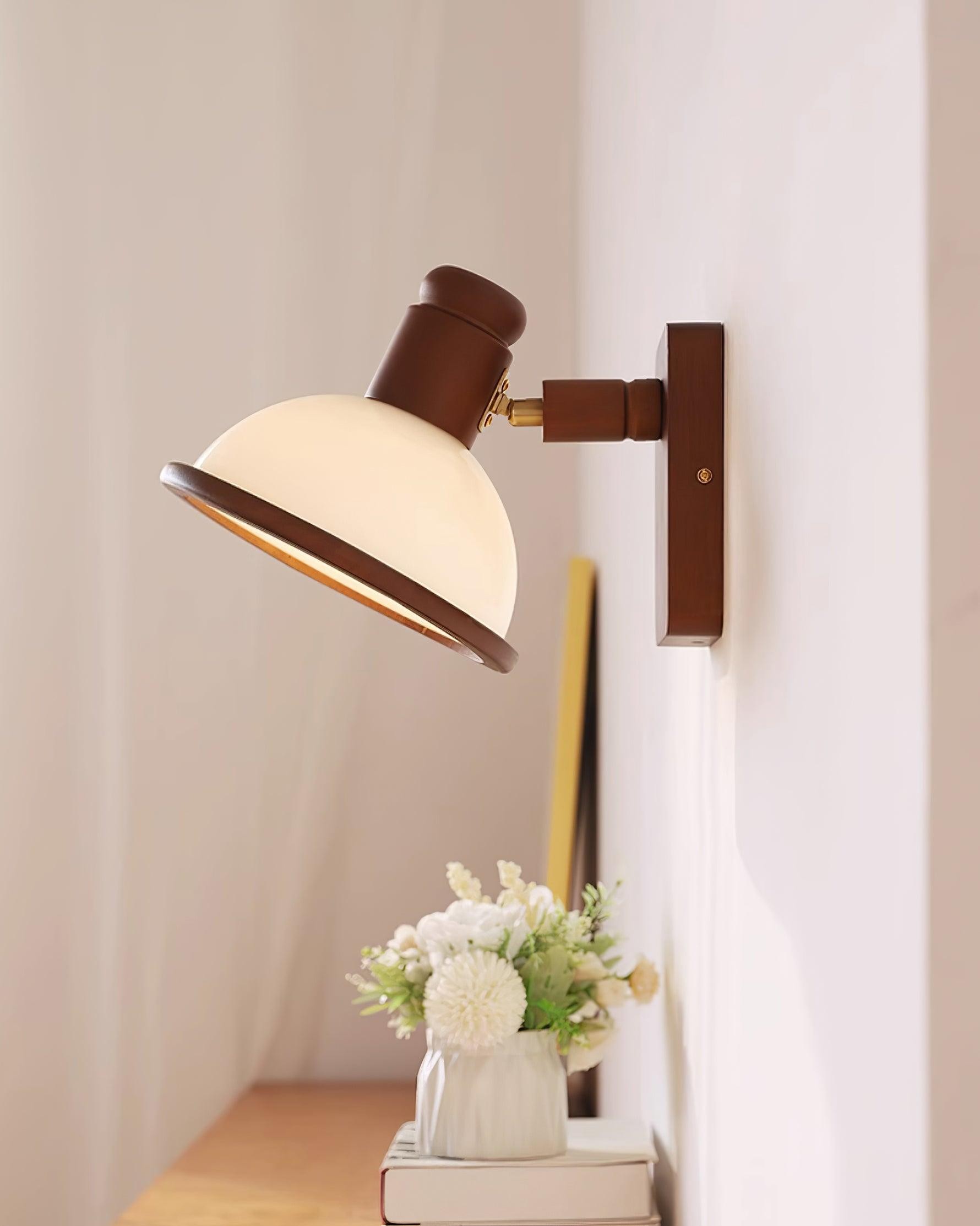 Modern Wooden Adjustable Bedside Reading Wall Lamp M376