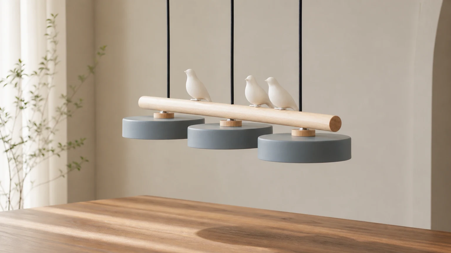 Lampa wisząca w kształcie ptaka Creative Branch G01 w pomieszczeniu
