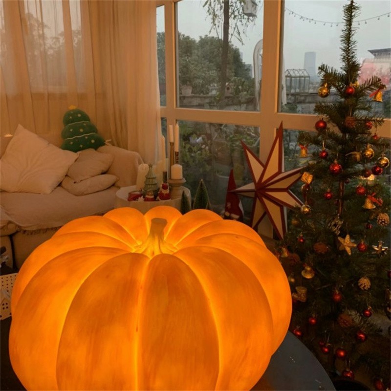 Pumpkin Resin Portable Table Lamp For Halloween Decorations S165