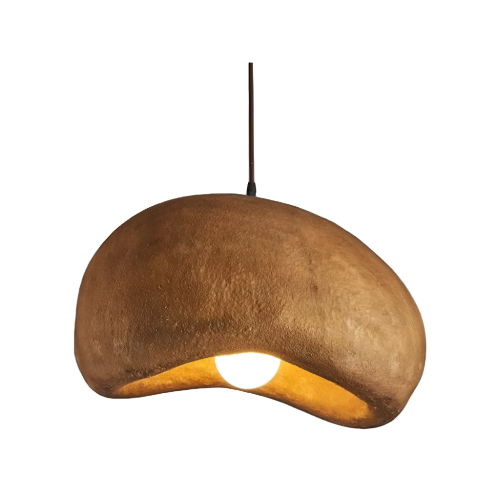 Wabi-Sabi Coffee Cloud Japandi Resin Pendant Light D824