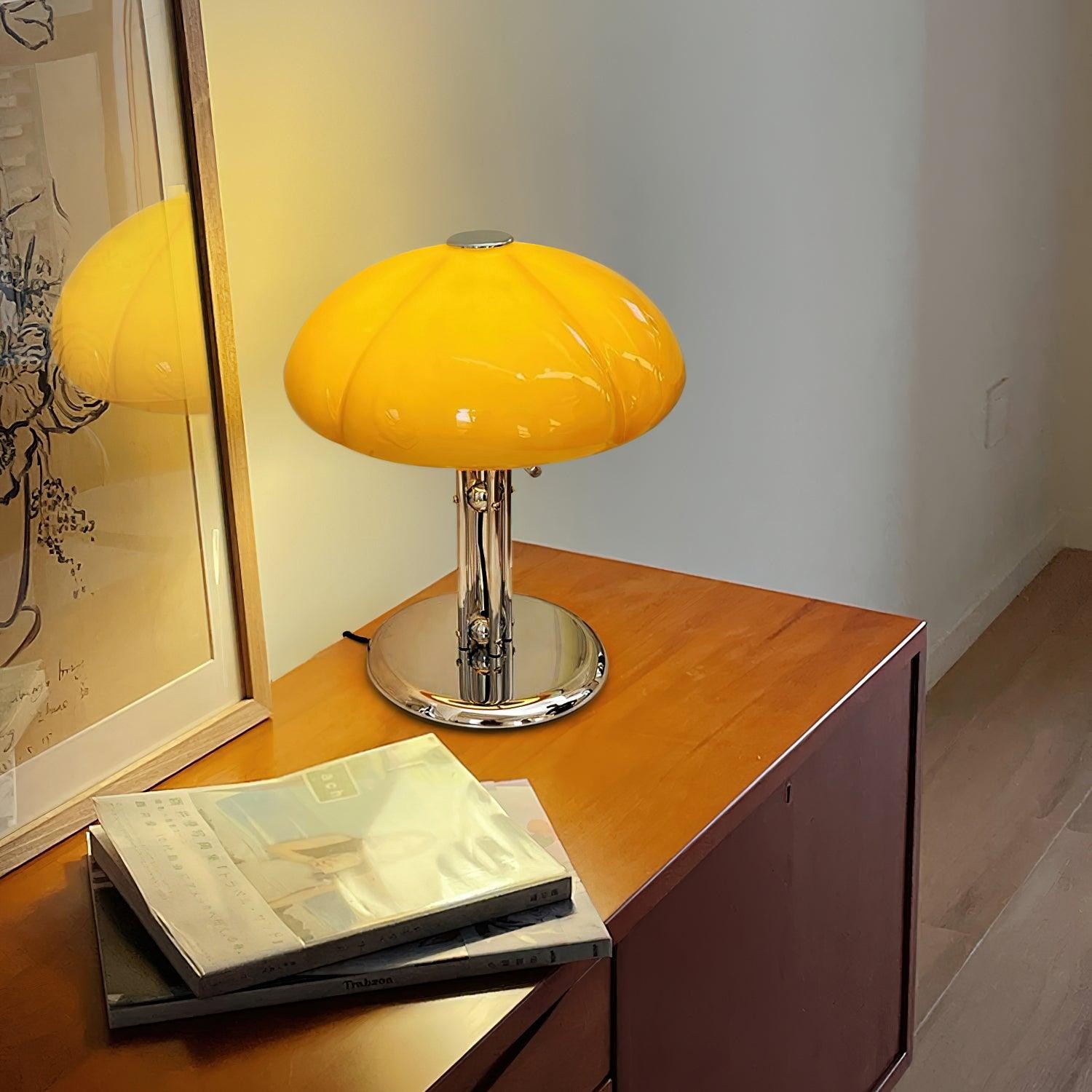 High-Grade Bedroom Bedside Mushroom Glass Table Lamp M277