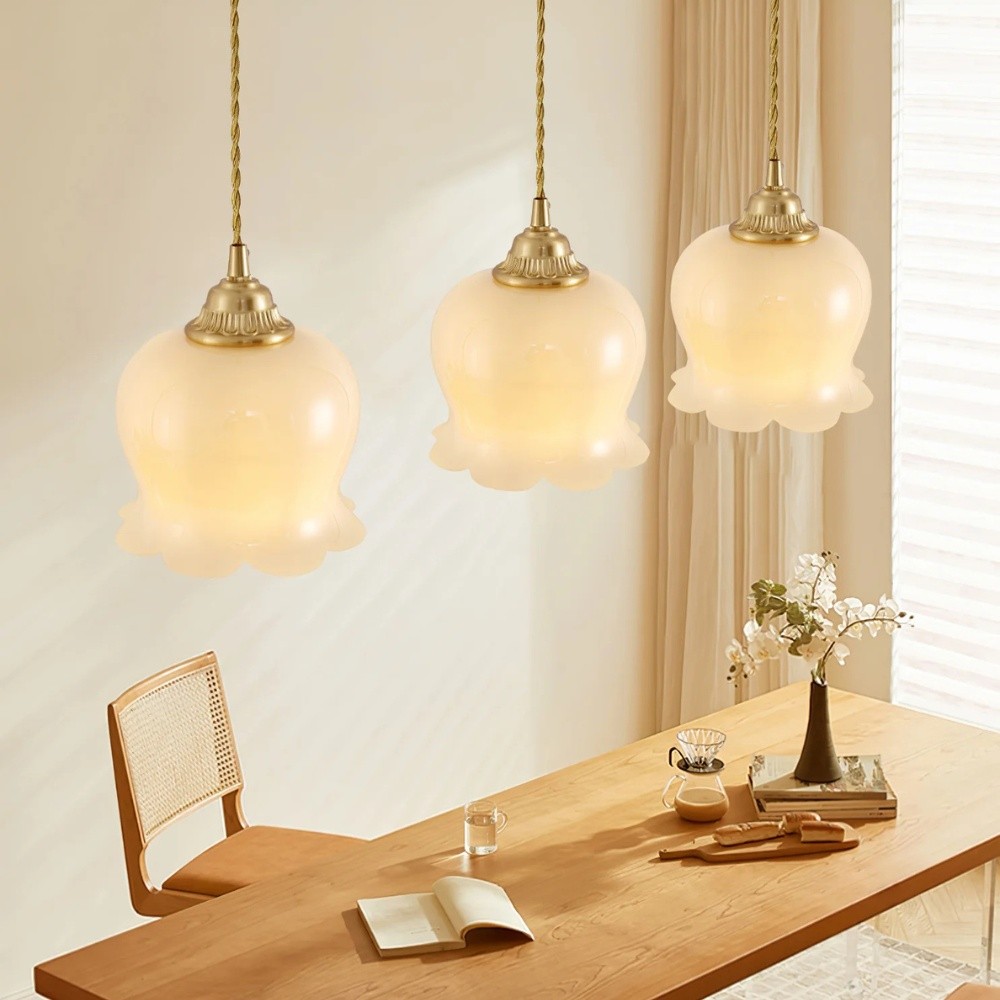 Nordic Milk Valley Flower Pendant Light S130