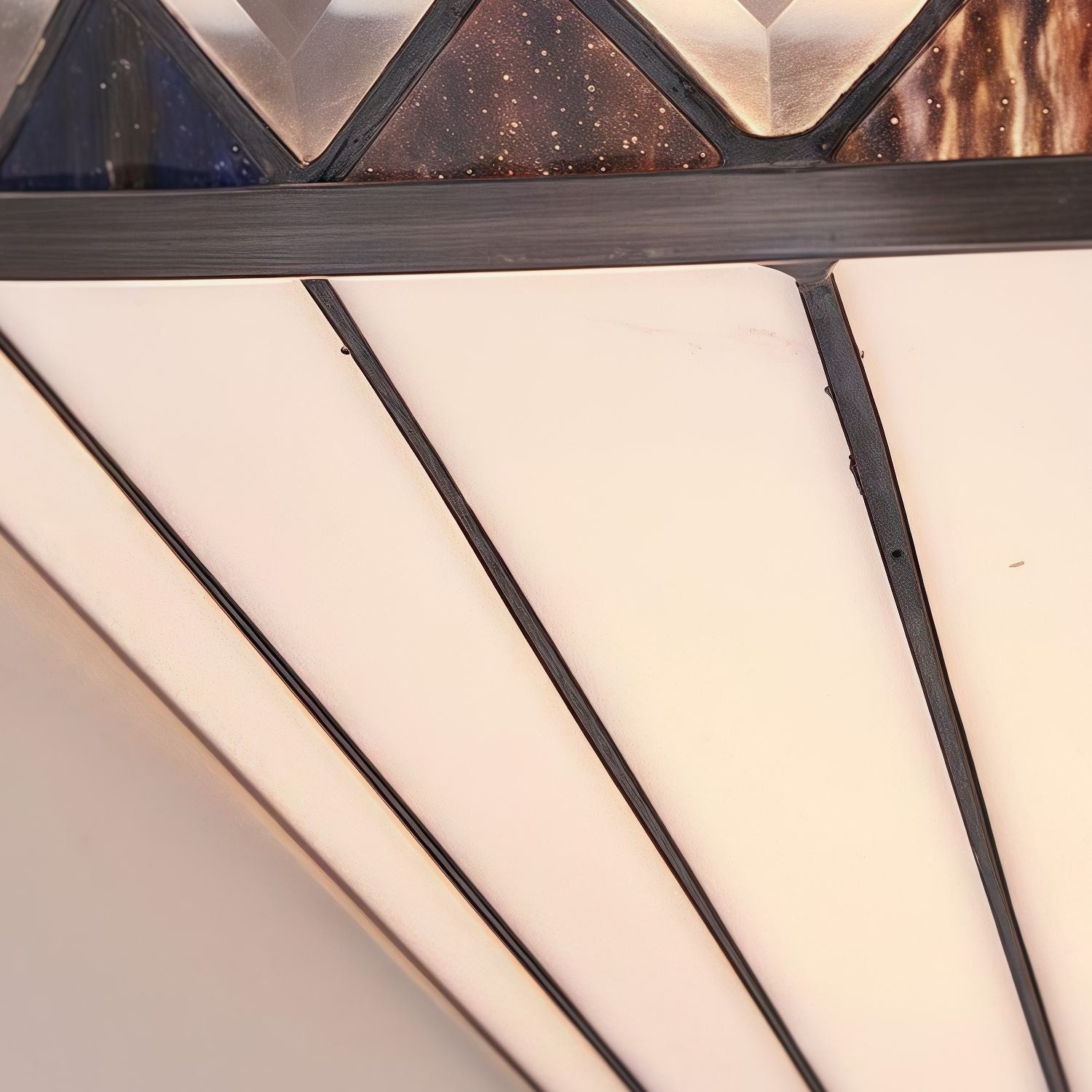 TF Fargo Art Deco Wall Light with Diamond Motif Design - Glass Wall Sconce for Hallway & Bedroom T636