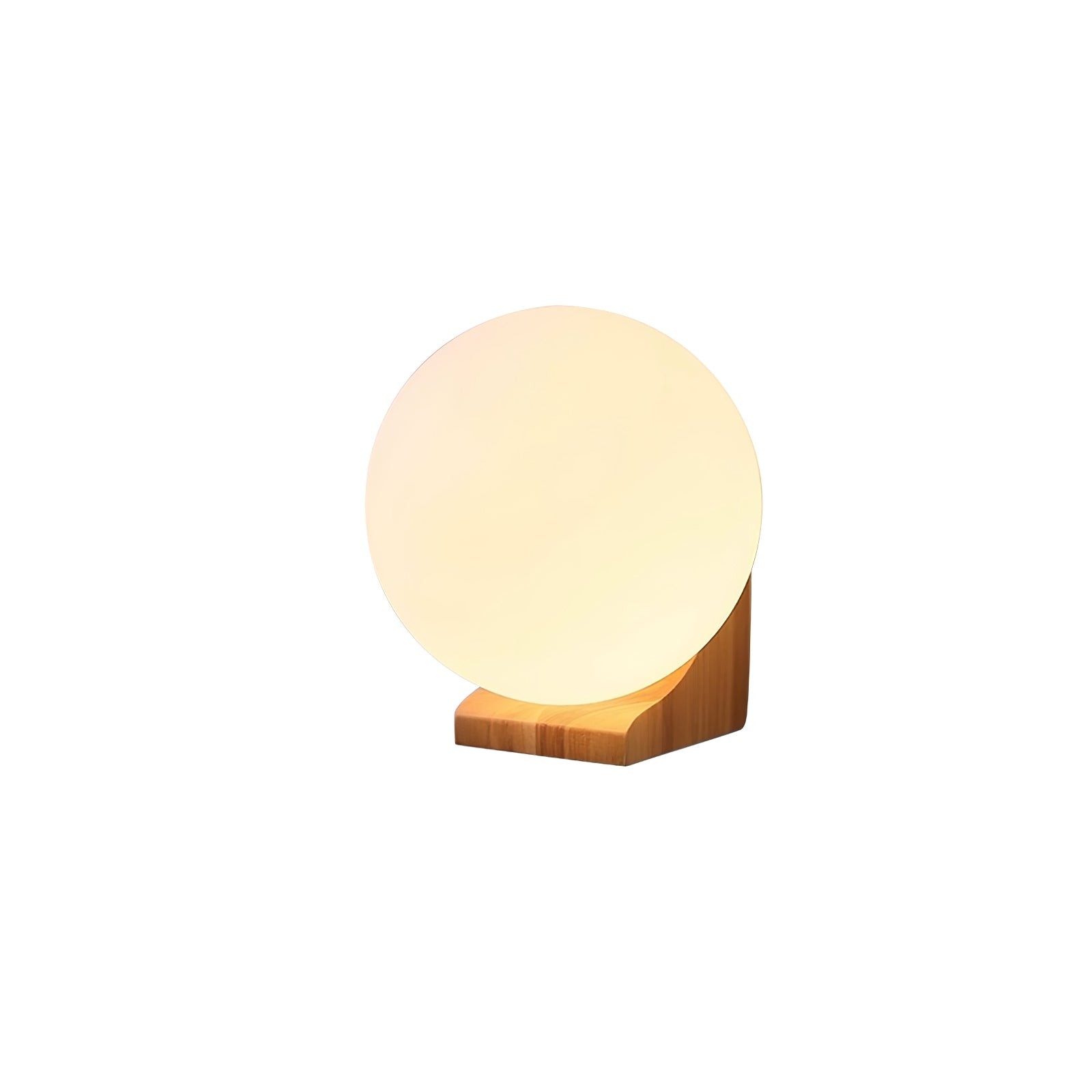 Minimalist Wooden Geometric Bracket Glass Globe Wall Lamp M477