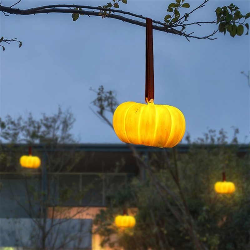 Pumpkin Resin Portable Table Lamp For Halloween Decorations S165