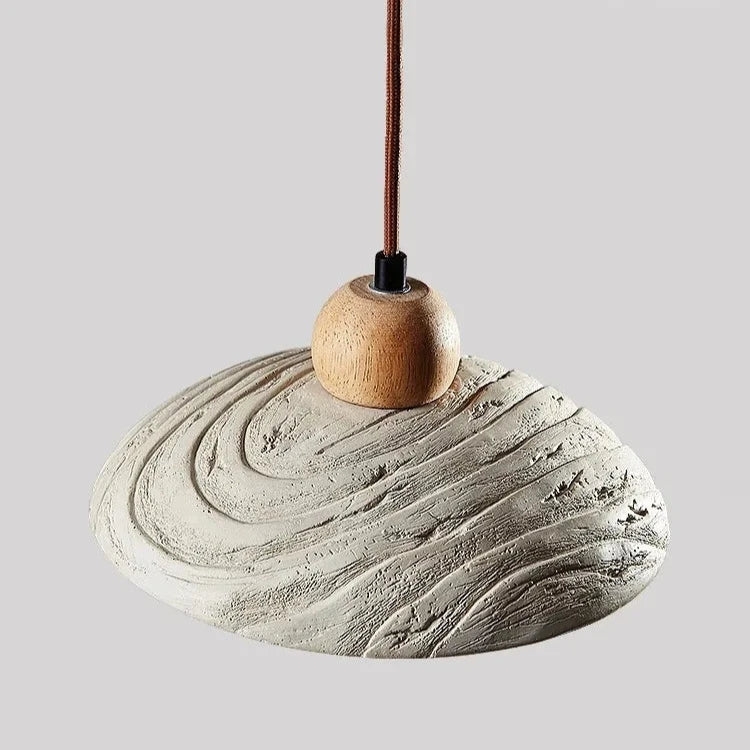 Wabi-sabi Style Travertine Cement Pendant Light D931