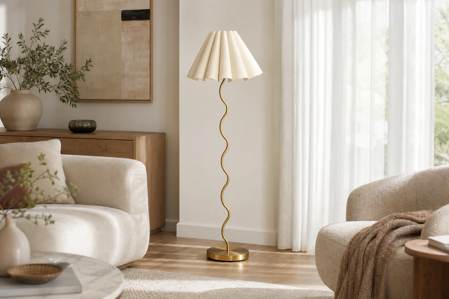 Lampa podłogowa Cora D705, pełny widok sceny produktu