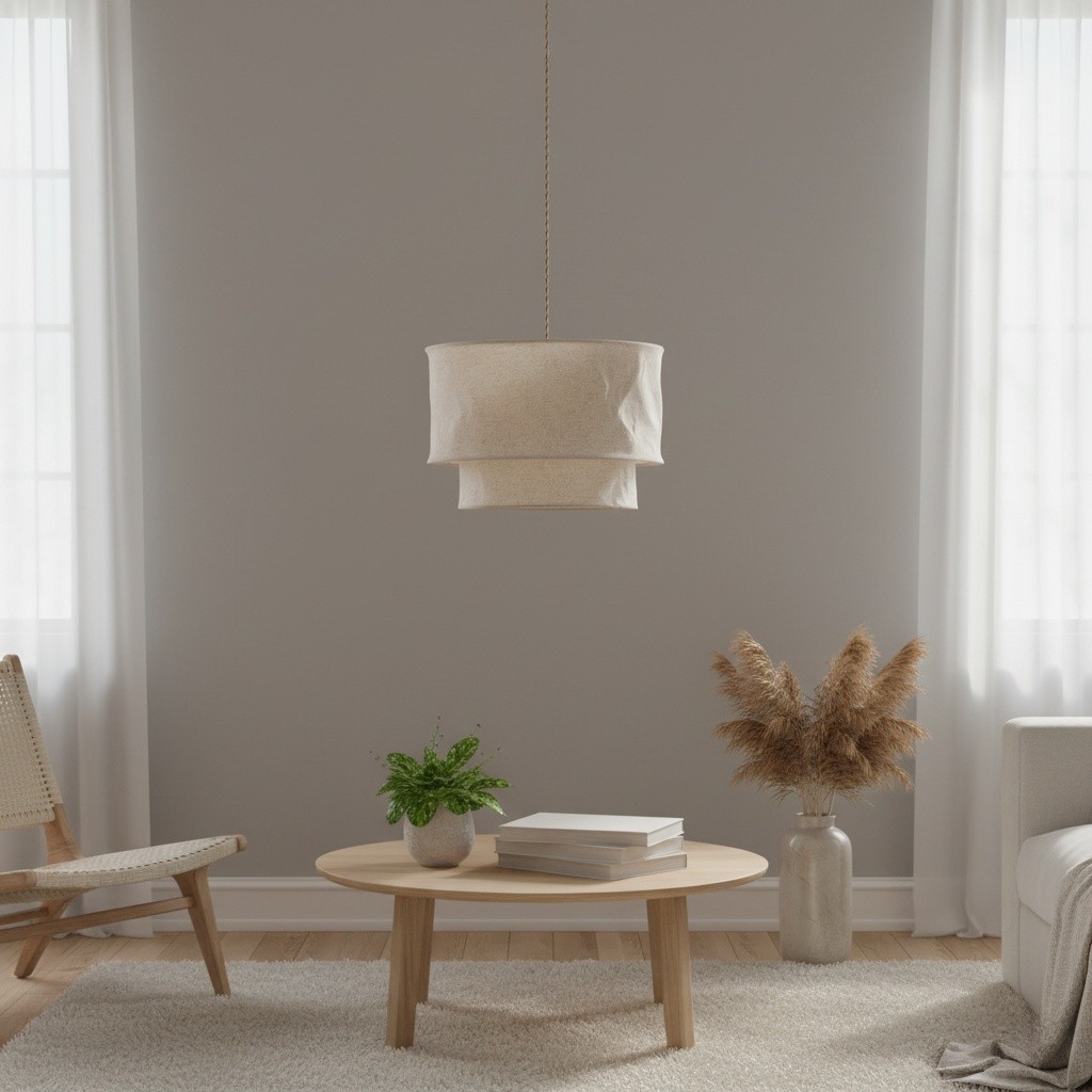 Aeroloom Texture Pendant Lamp - Soft Layered Fabric Shade Modern Decorative Lighting T525