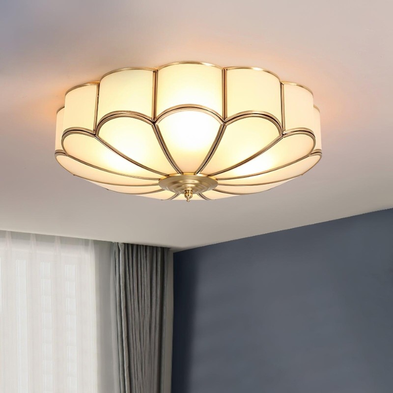 Vintage Flower Shape Glass Recessed Ceiling Light S131