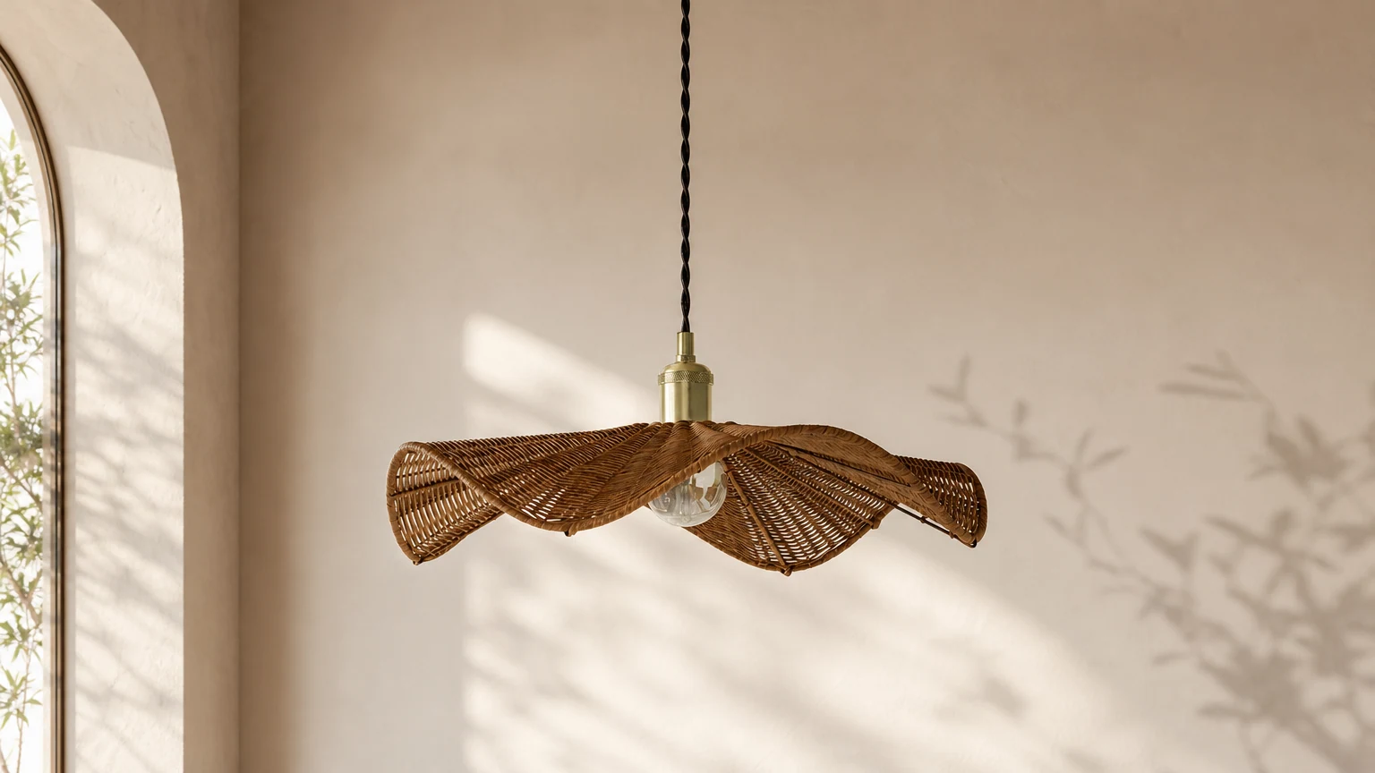 Lampa wisząca Floressa D290 w ciepłej scenerii wnętrza
